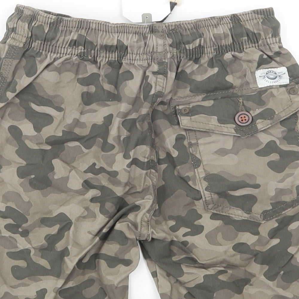 NEXT Boys Green Camouflage Cotton Cargo Shorts Size 6 Years  Regular Drawstring