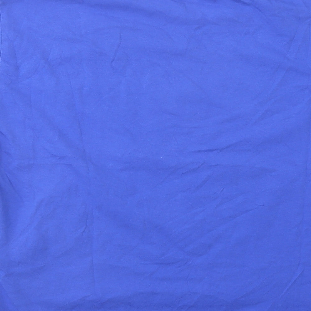 PUMA Womens Blue  Cotton Pullover T-Shirt Size 10 Crew Neck Pullover