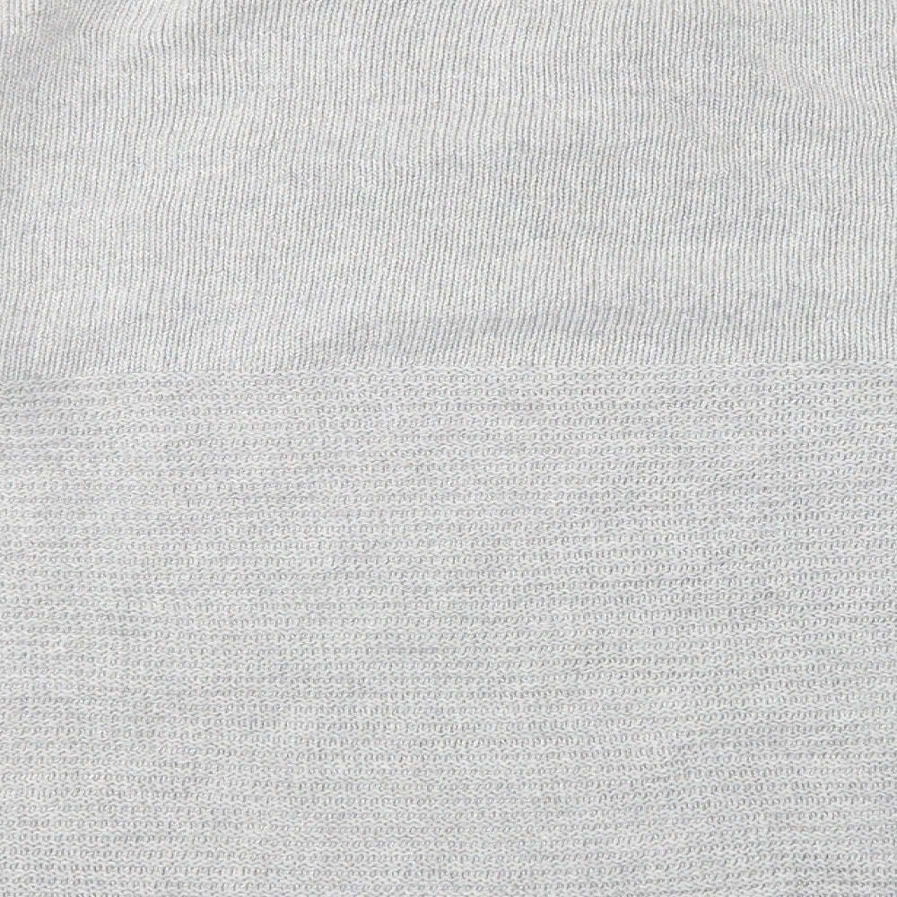 NEXT Womens Grey V-Neck  Cotton Pullover Jumper Size 14