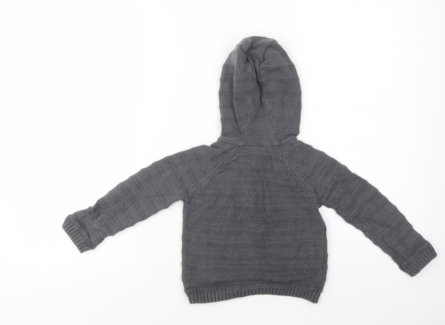 John Lewis Baby Grey  Cotton Cardigan Jumper Size 18-24 Months  Button