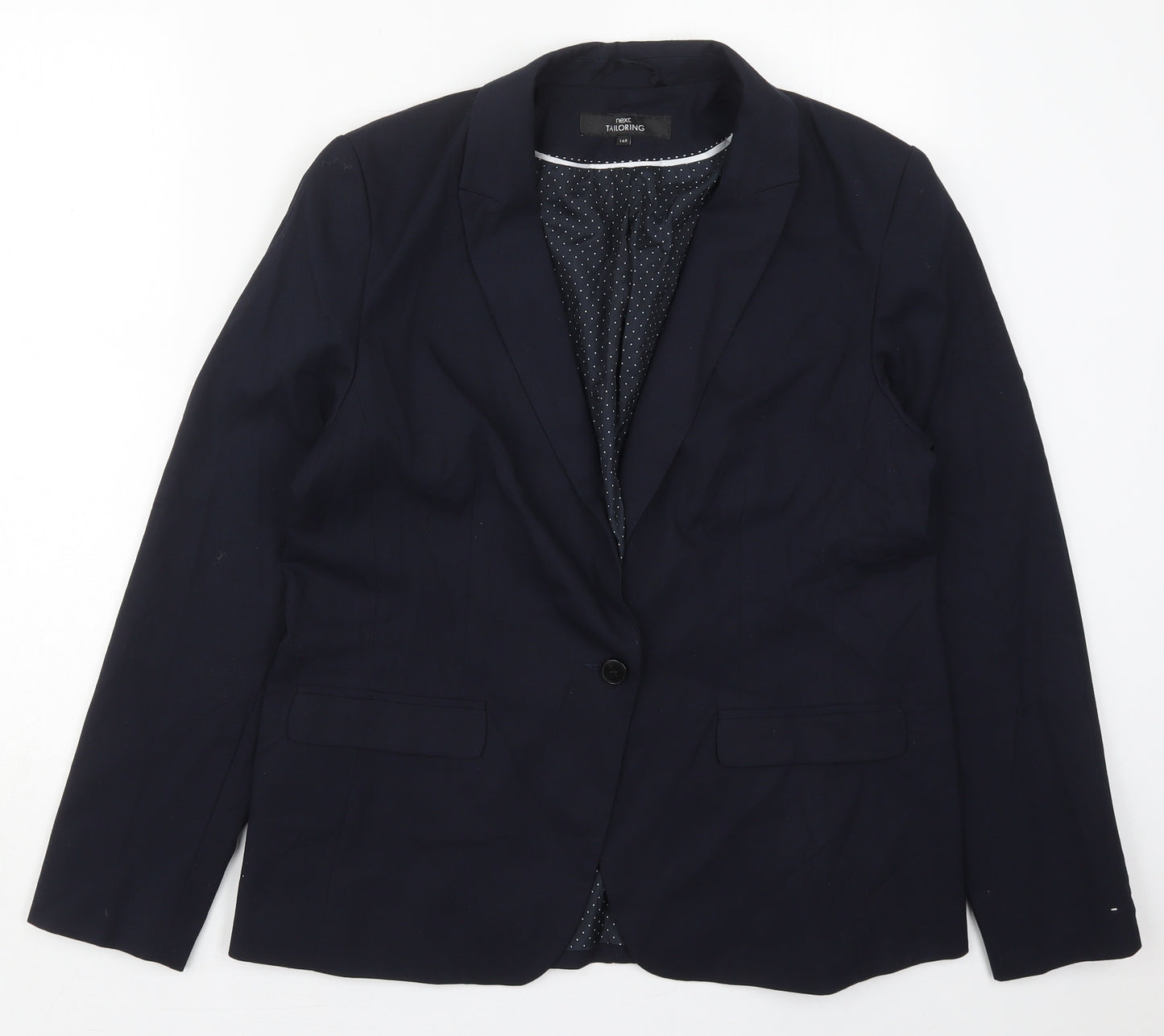 NEXT Womens Blue  Polyester Jacket Suit Jacket Size 16