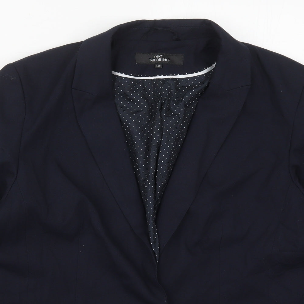 NEXT Womens Blue  Polyester Jacket Suit Jacket Size 16