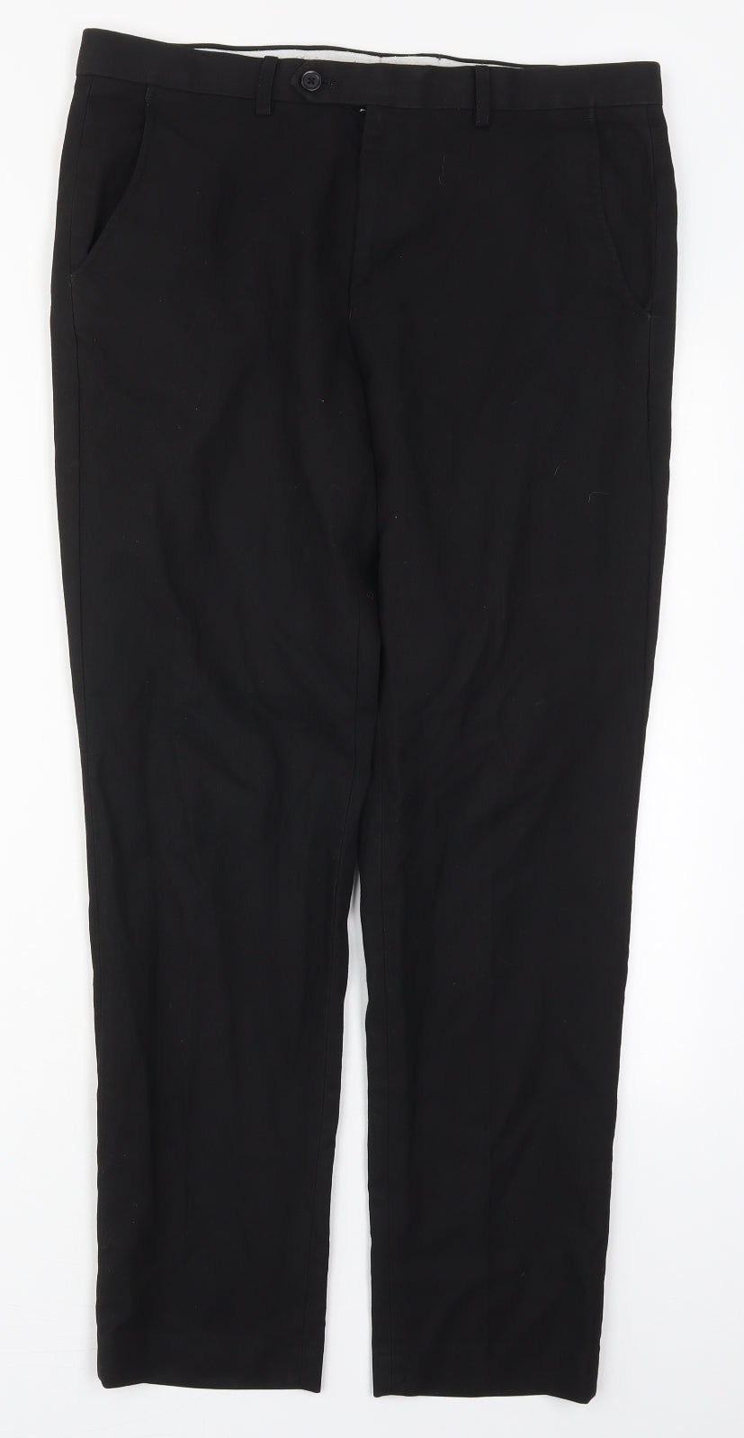 1880 Club Mens Black  Polyester Trousers  Size 34 L29 in Regular Button