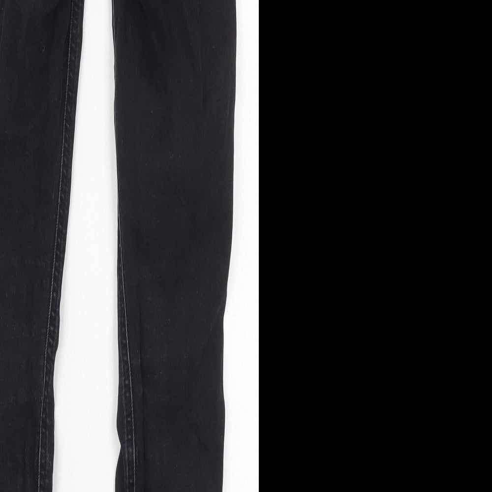 New Look Girls Black  Cotton Skinny Jeans Size 11 Years  Regular Button - Distressed Look