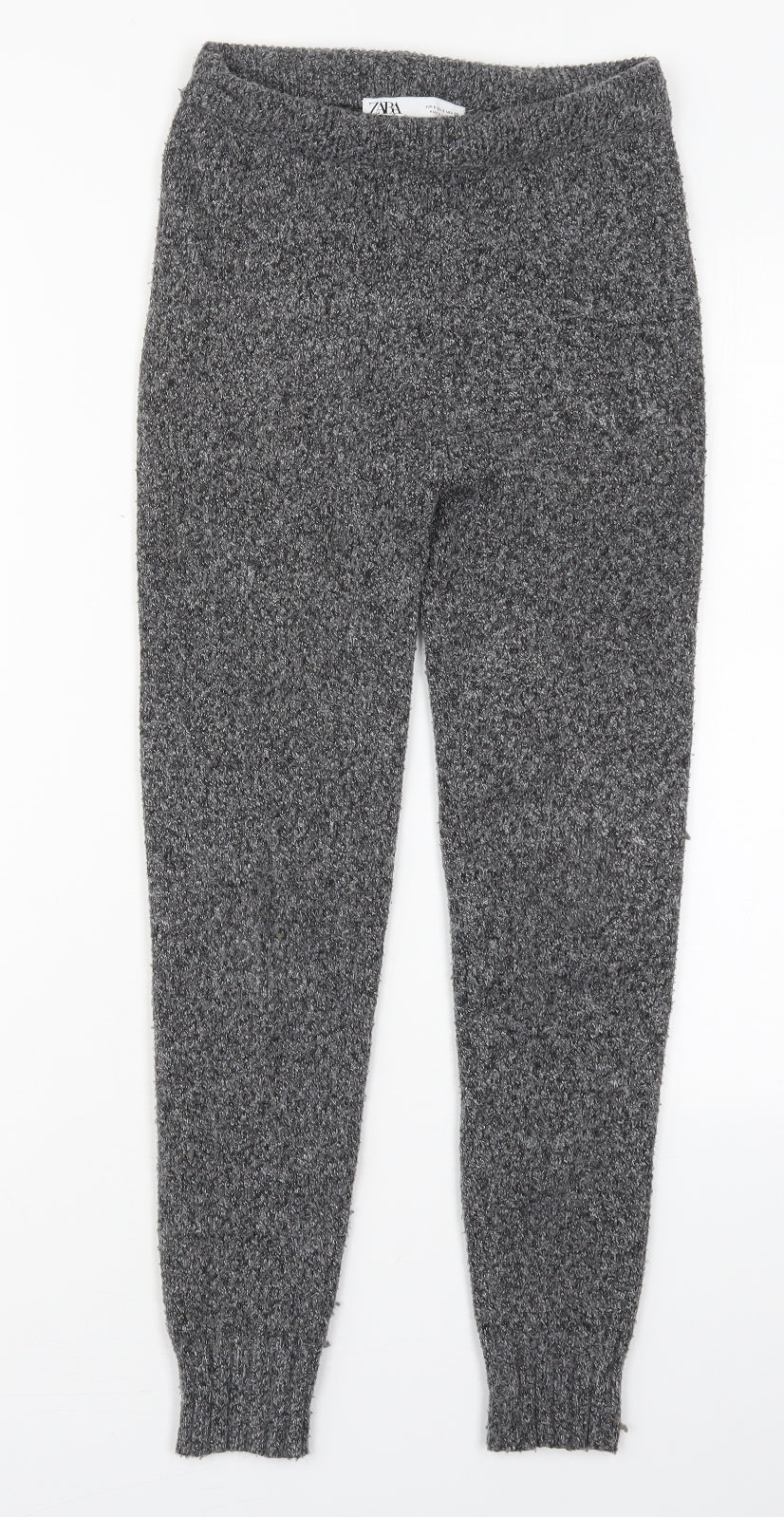 Zara Womens Grey  Polyester Carrot Leggings Size S L27 in