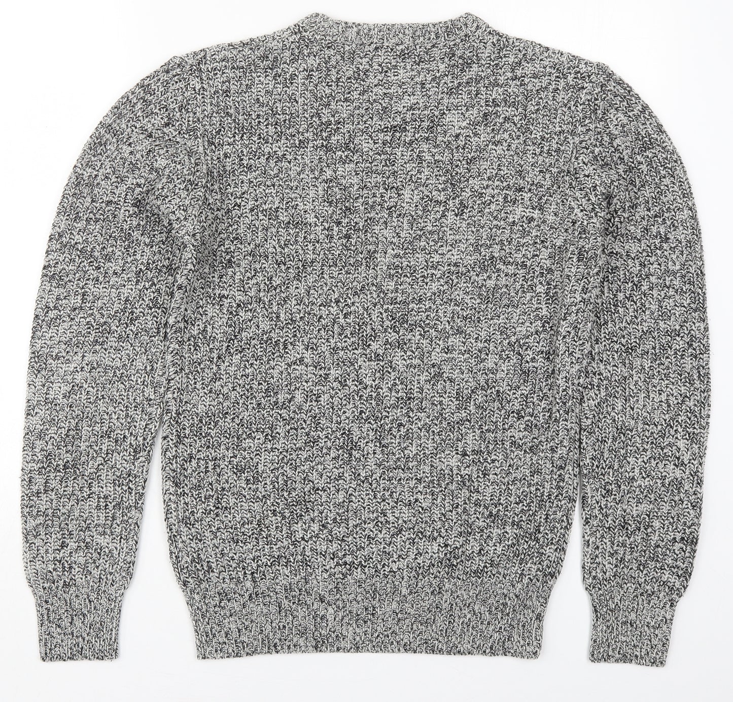 Cedar Wood State Mens Grey Crew Neck  Acrylic Pullover Jumper Size S