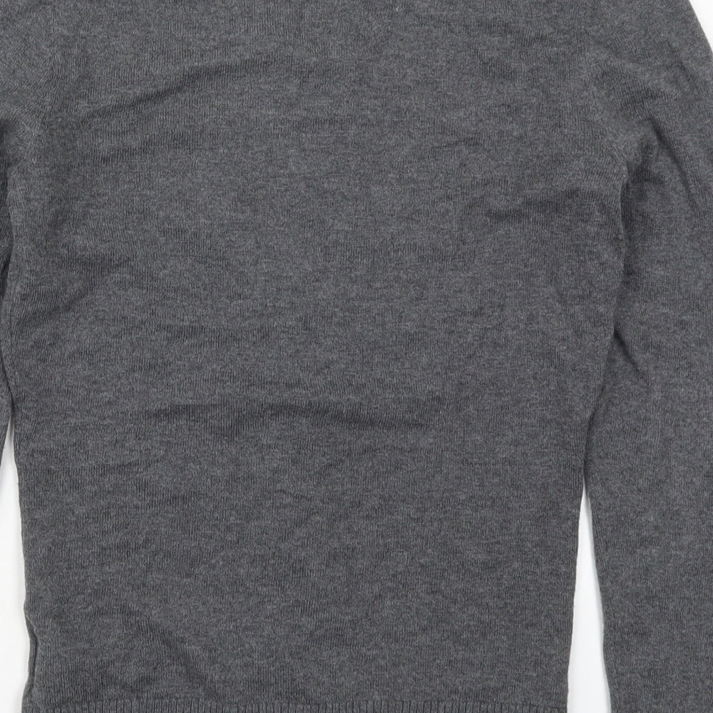 Gap Womens Grey Crew Neck  Cotton Cardigan Jumper Size S