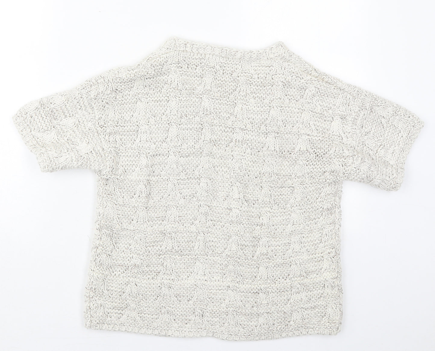 George Womens Ivory V-Neck  Cotton Cardigan Jumper Size 10