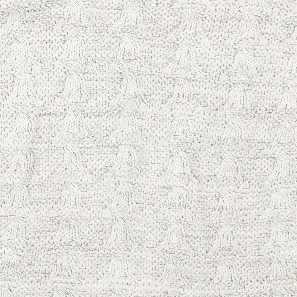 George Womens Ivory V-Neck  Cotton Cardigan Jumper Size 10