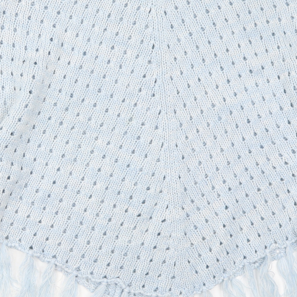 Creation Womens Blue   Jacket Poncho One Size