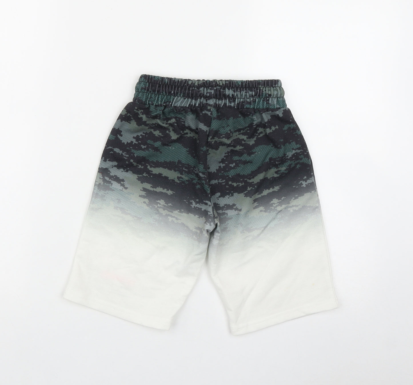 Primark Boys Green Camouflage Polyester Sweat Shorts Size 8-9 Years  Regular