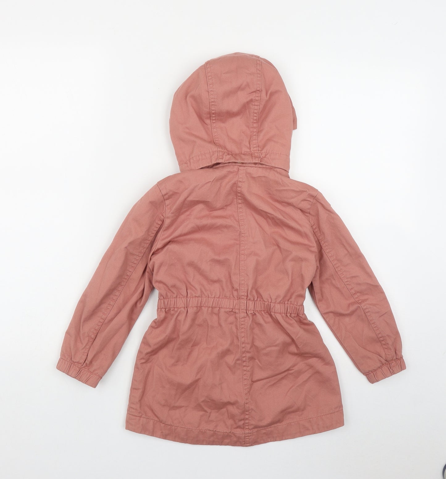 H&M Girls Pink   Basic Coat Coat Size 4-5 Years