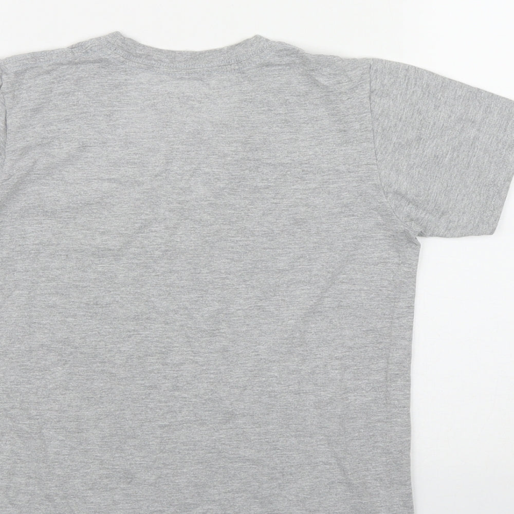 Five Nights At Freddy's Boys Grey  Cotton Basic T-Shirt Size 7-8 Years Roll Neck