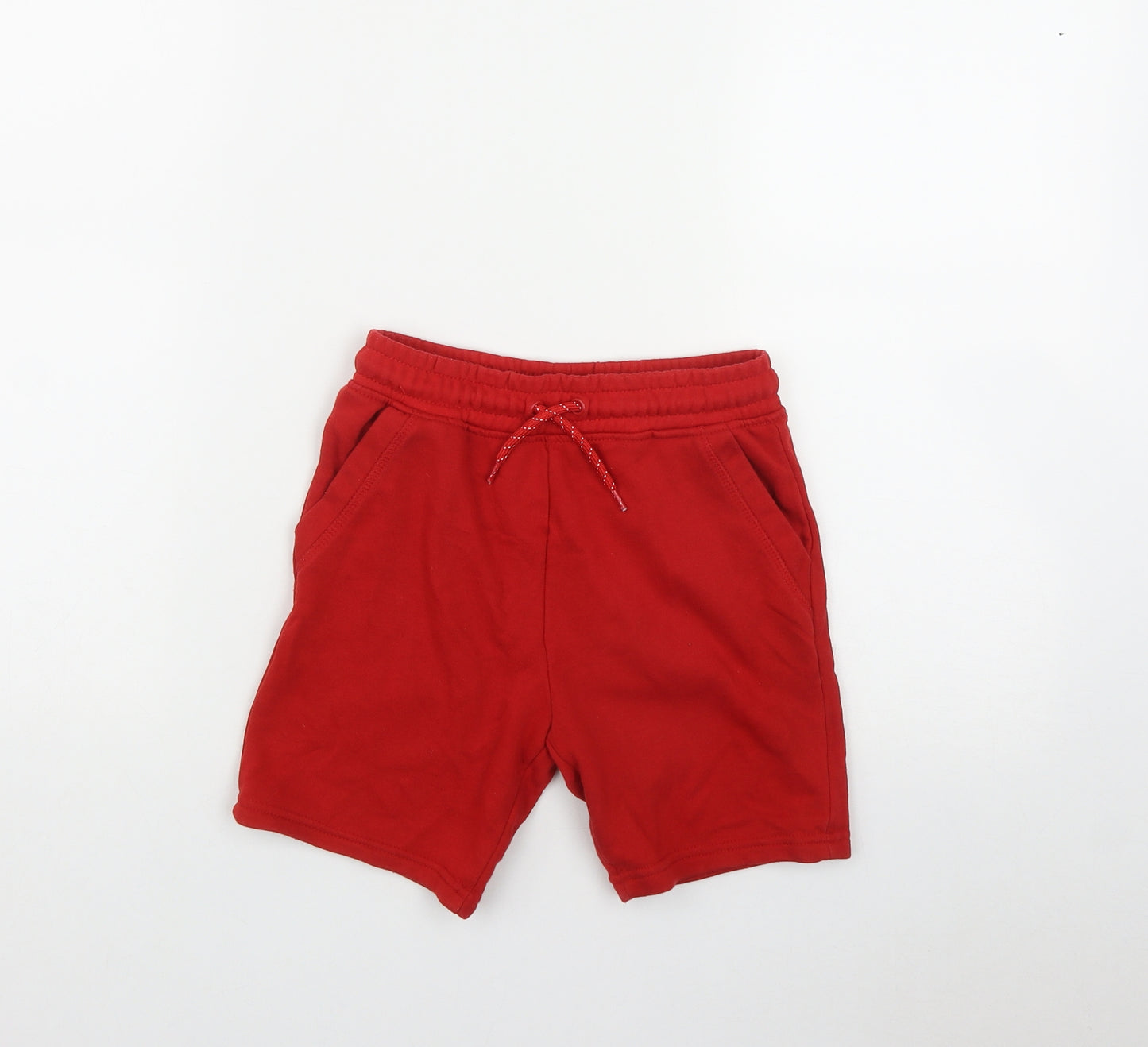Primark Boys Red  Cotton Sweat Shorts Size 7-8 Years  Regular