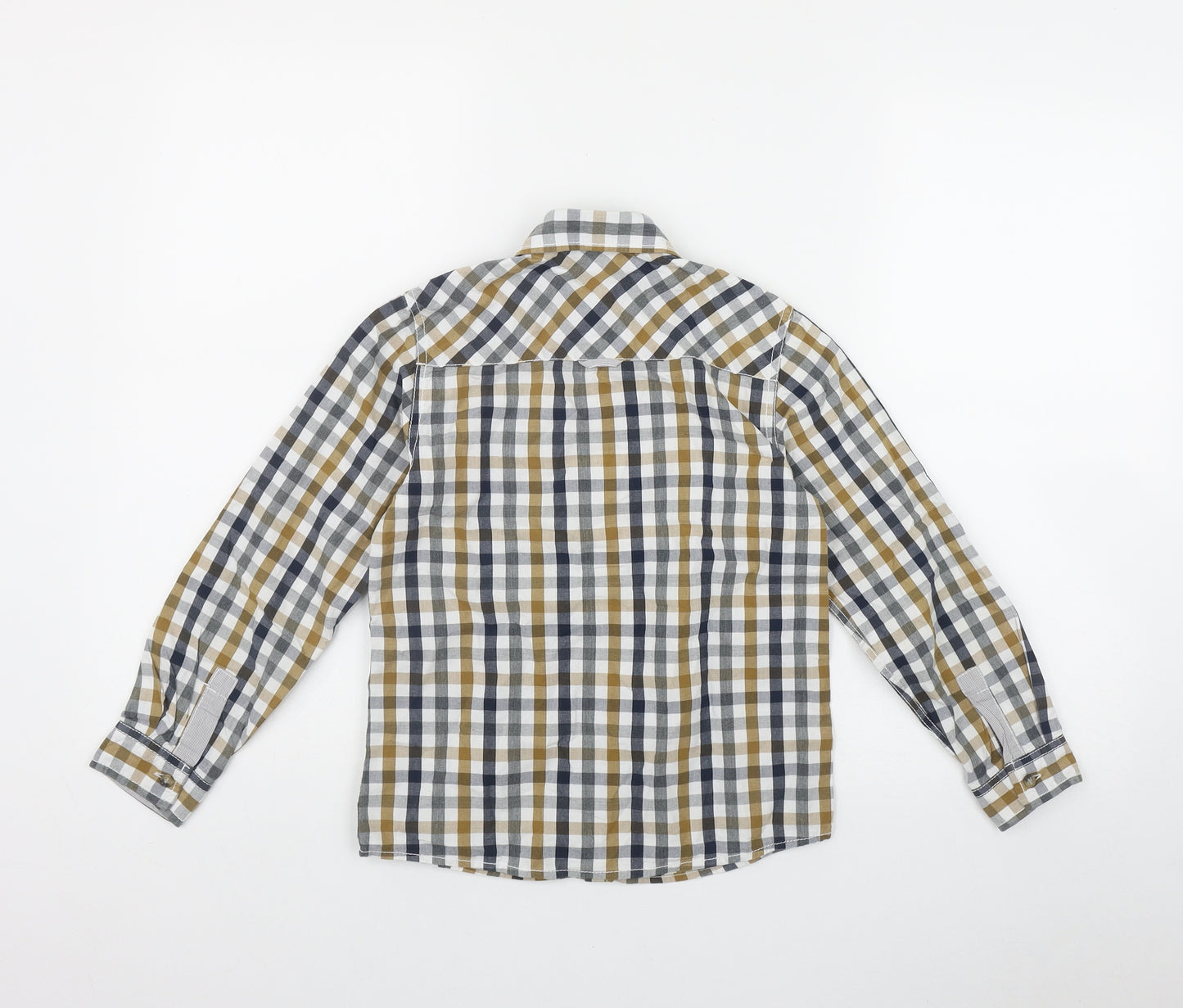 NEXT Boys Multicoloured Gingham Cotton Basic Button-Up Size 8 Years Collared Button