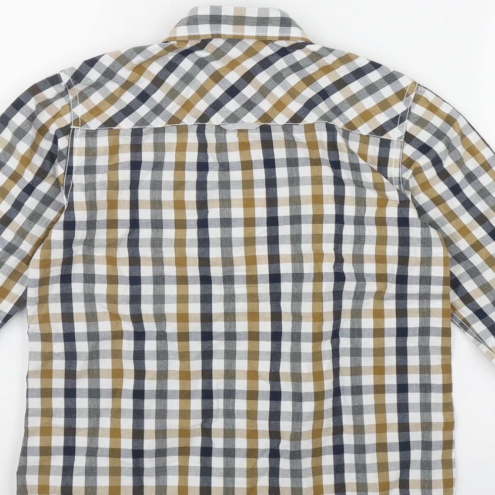 NEXT Boys Multicoloured Gingham Cotton Basic Button-Up Size 8 Years Collared Button
