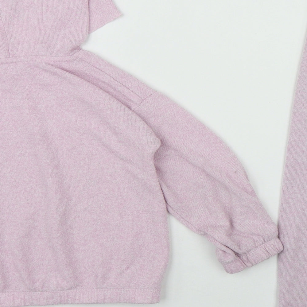 Preworn Girls Pink  Polyester Top Lounge Set Size 4-5 Years