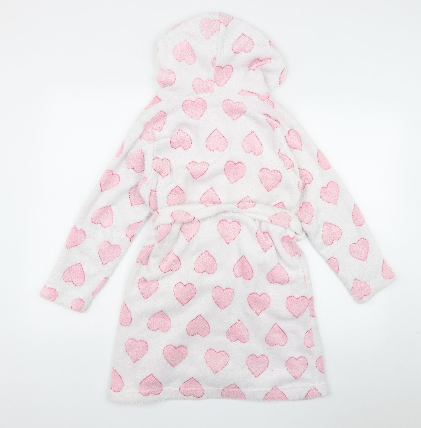 Young Dimension Girls Pink Polka Dot Polyester Top Robe Size 9-10 Years