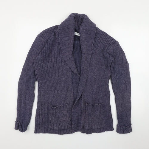 Miss Selfridge Womens Blue V-Neck  Cotton Cardigan Jumper Size 14