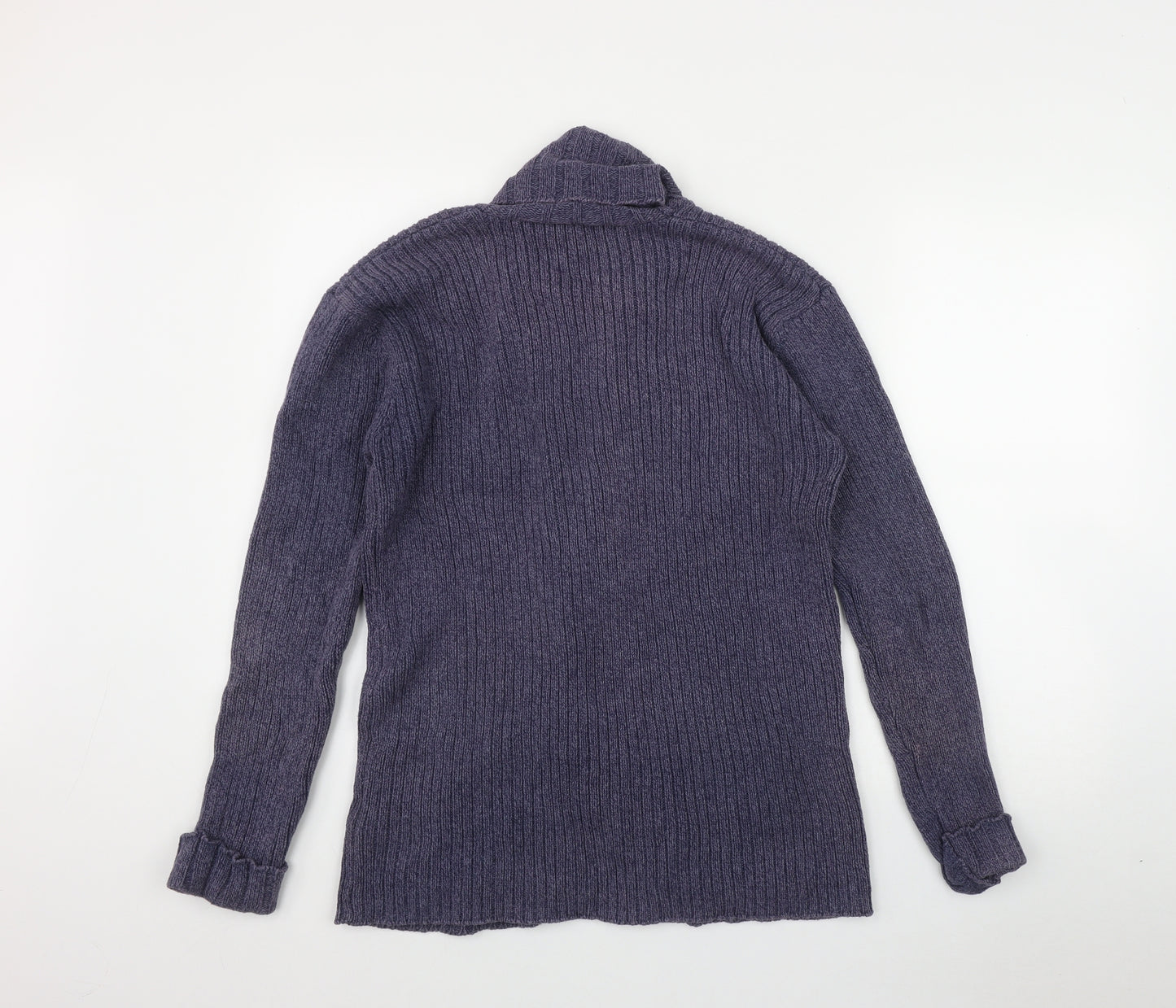 Miss Selfridge Womens Blue V-Neck  Cotton Cardigan Jumper Size 14
