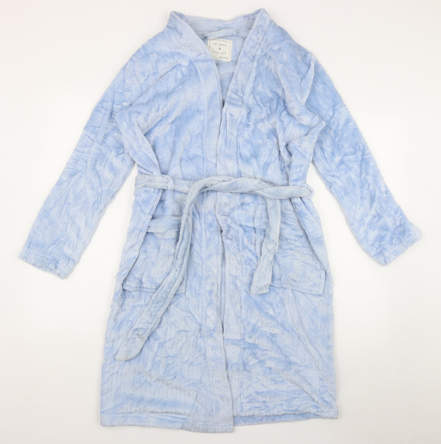 Marks and Spencer Womens Blue  Polyester Top Robe Size S  Tie