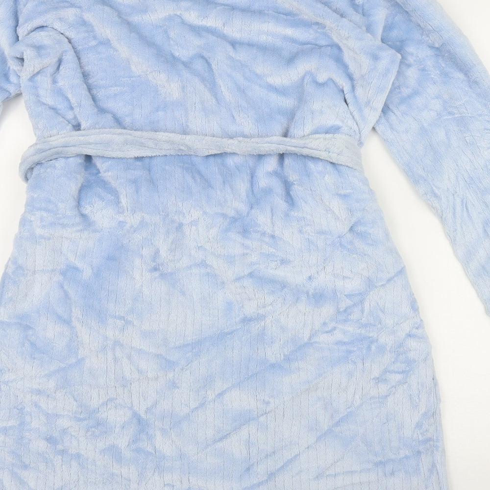 Marks and Spencer Womens Blue  Polyester Top Robe Size S  Tie