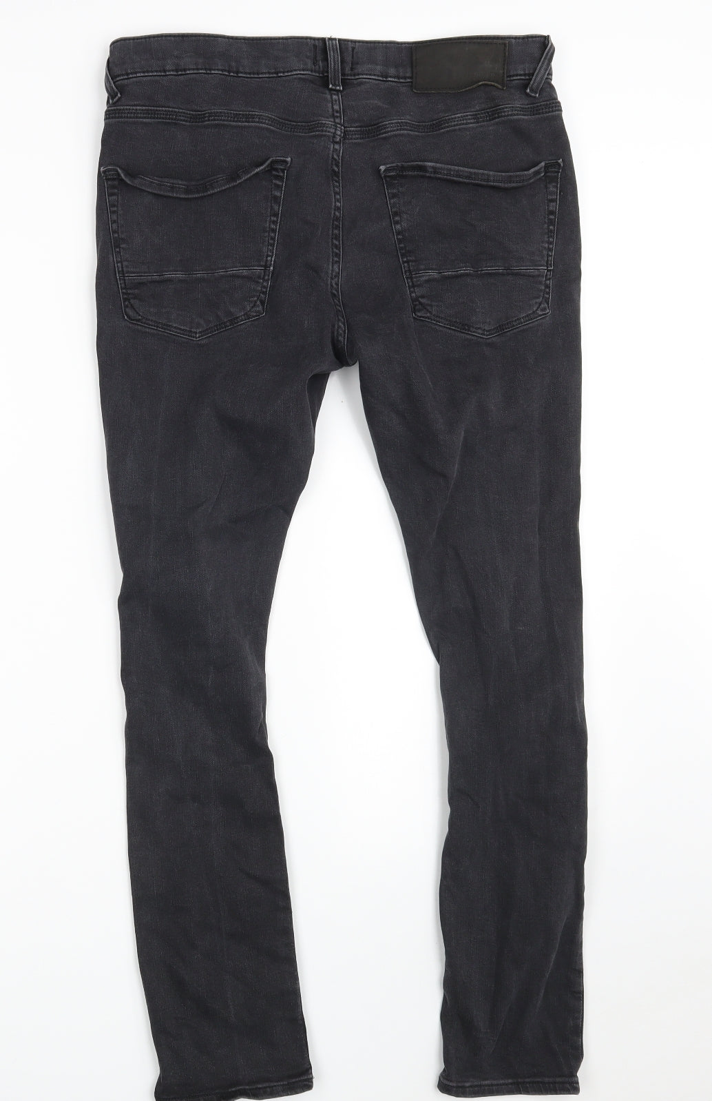 River Island Mens Black  Cotton Skinny Jeans Size 32 in L30 in Slim Zip