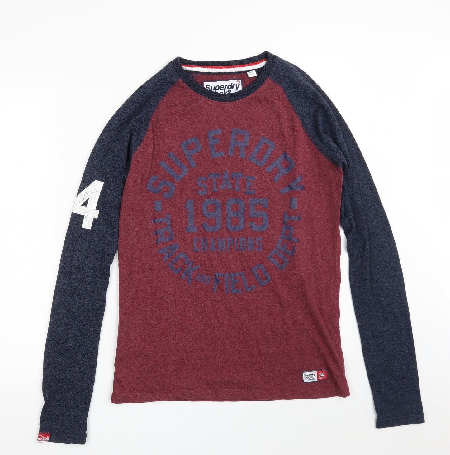 Superdry Mens Purple  Cotton Pullover Sweatshirt Size S