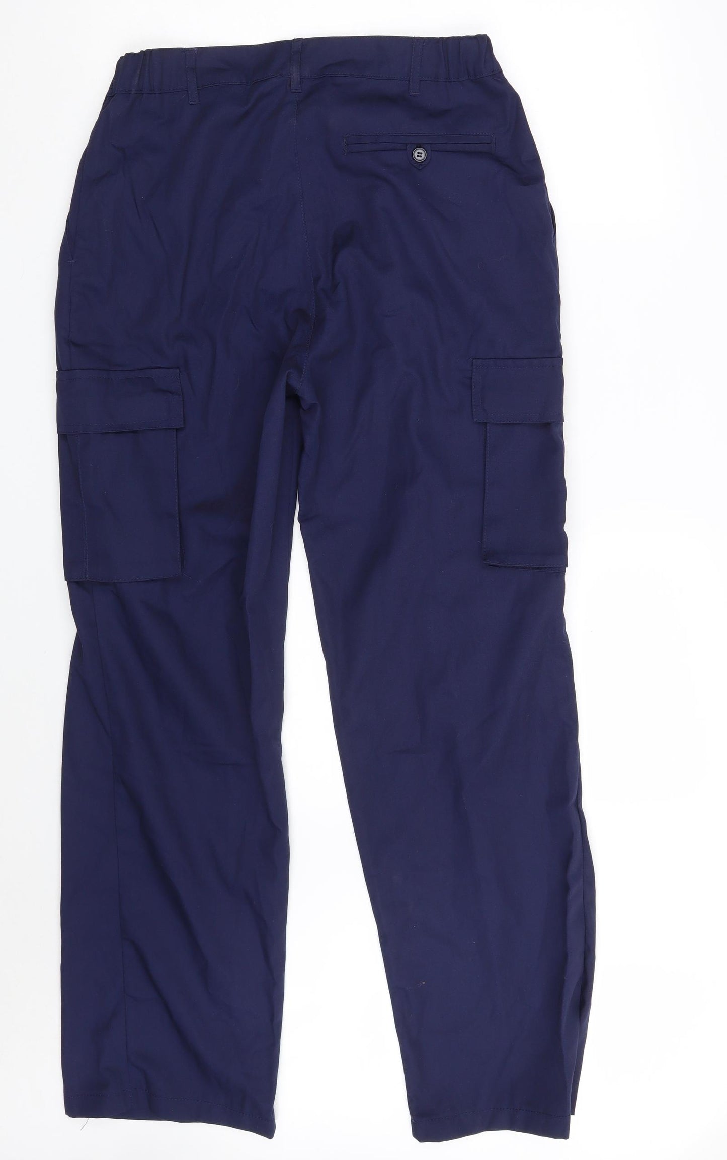 Arco Essentials Mens Blue  Polyester Cargo Trousers Size 34 in L30 in Regular Zip