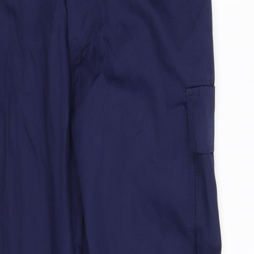 Arco Essentials Mens Blue  Polyester Cargo Trousers Size 34 in L30 in Regular Zip
