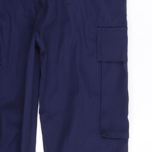 Arco Essentials Mens Blue  Polyester Cargo Trousers Size 34 in L30 in Regular Zip