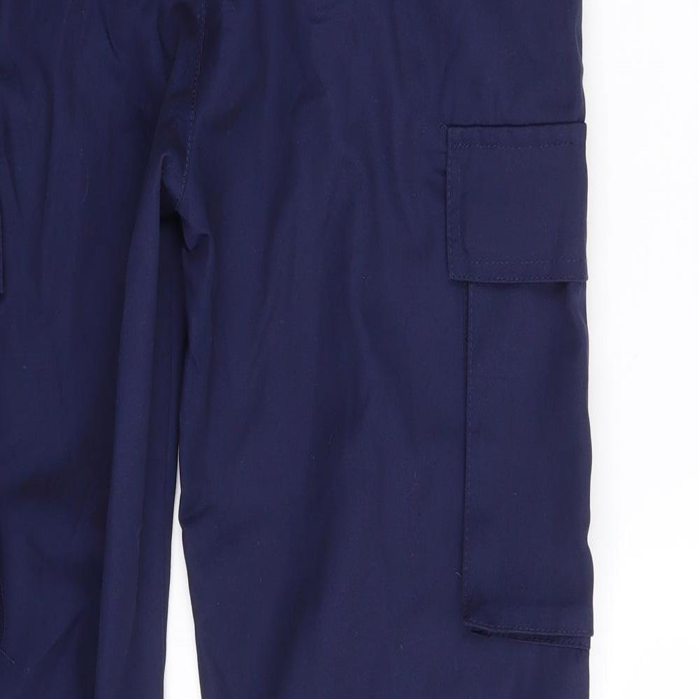 Arco Essentials Mens Blue  Polyester Cargo Trousers Size 34 in L30 in Regular Zip