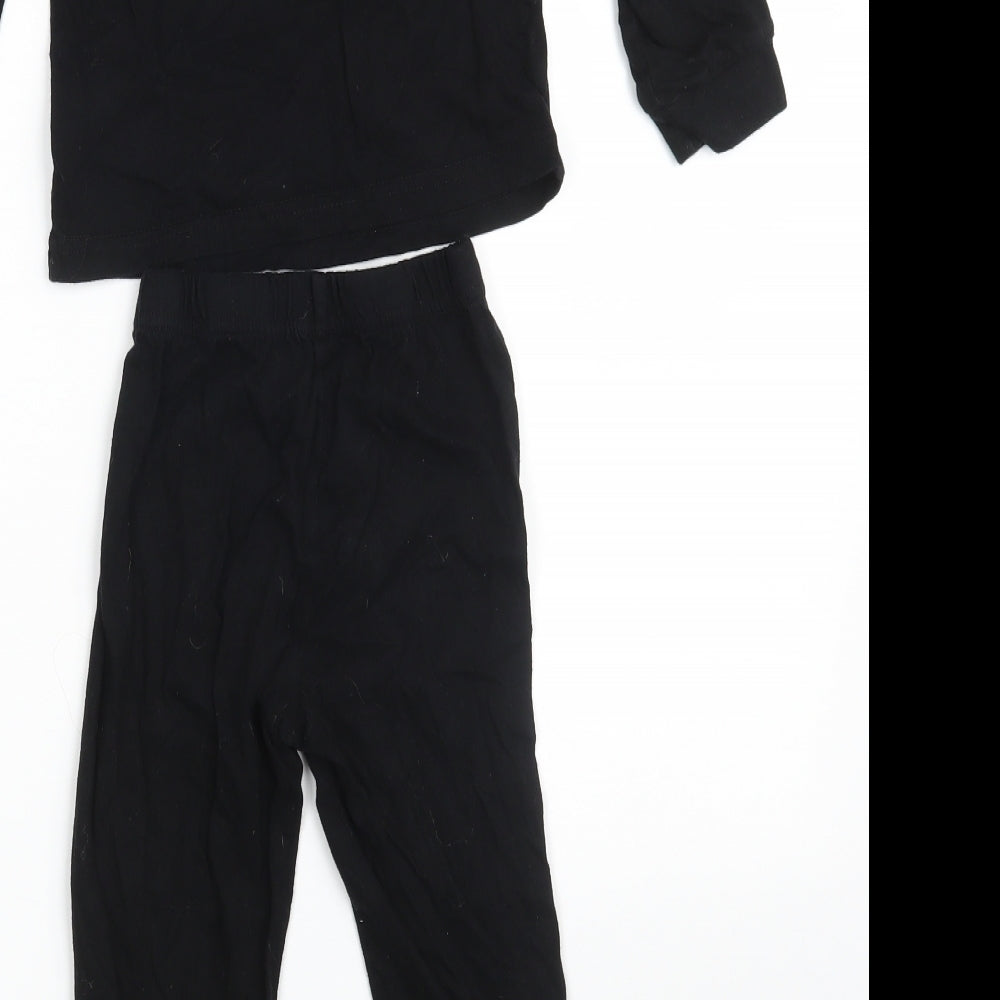 TJM Ltd  Boys Black  100% Cotton  Lounge Set Size 3-4 Years   - Hallow Scream