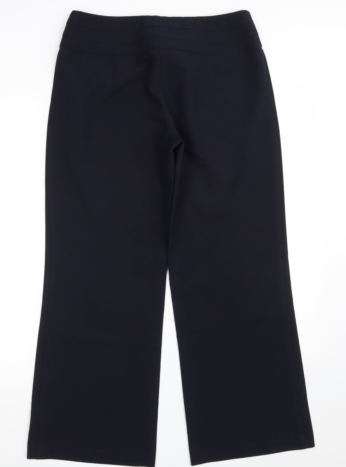 Marks and Spencer Womens Blue  Polyester Dress Pants Trousers Size 10 L28 in Regular Zip