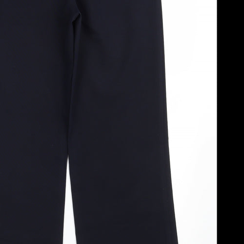 Marks and Spencer Womens Blue  Polyester Dress Pants Trousers Size 10 L28 in Regular Zip