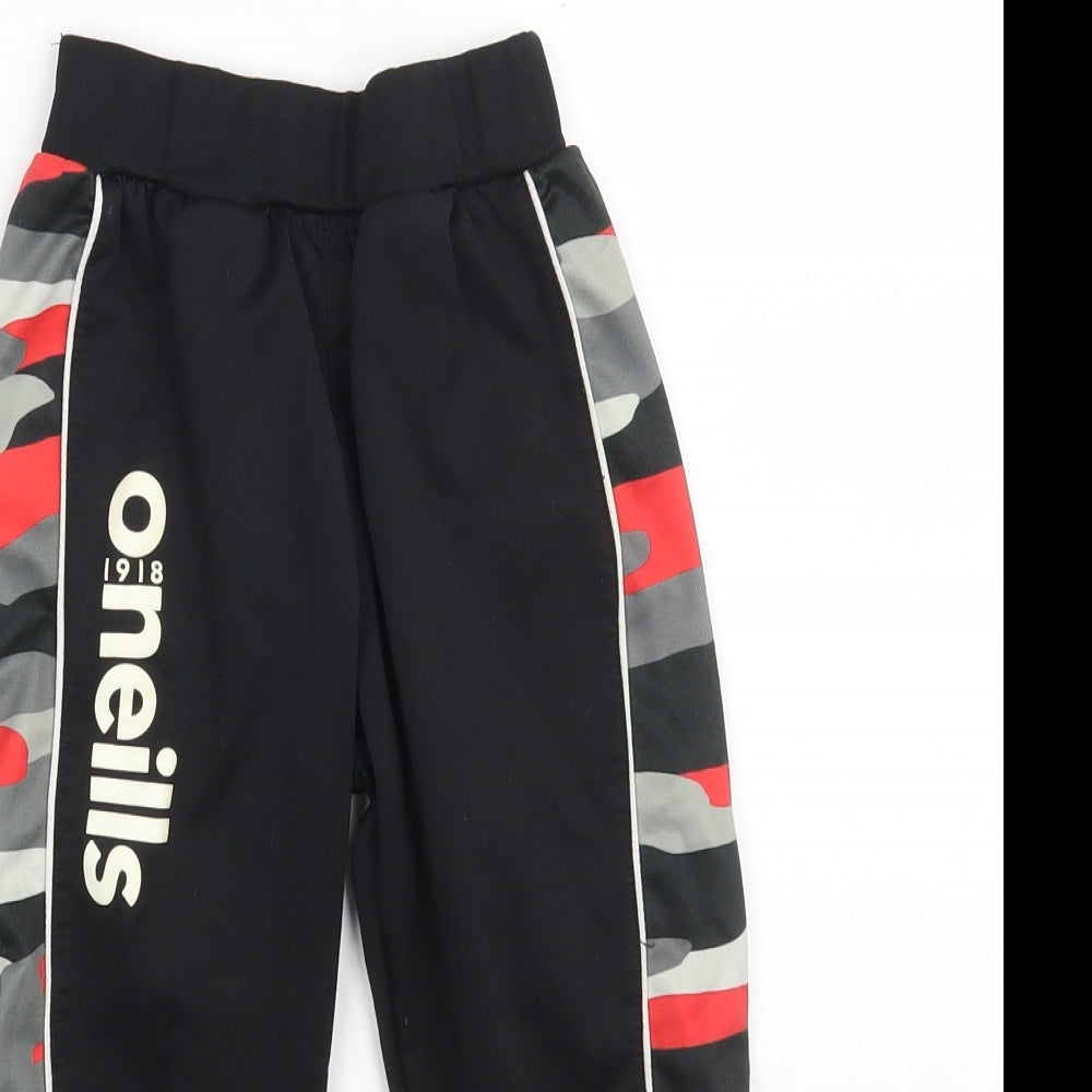 O'Neills Boys Black Camouflage Polyester Jogger Trousers Size 3-4 Years  Regular