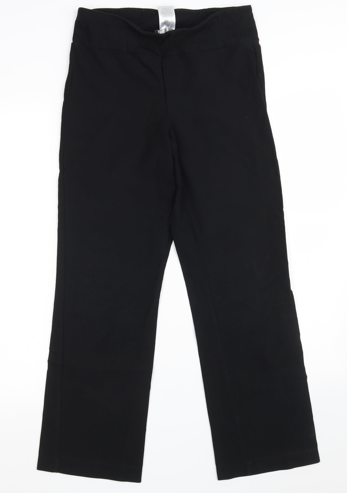 Mr. Max Fashions  Womens Black  Viscose Trousers  Size 12 L27 in Regular