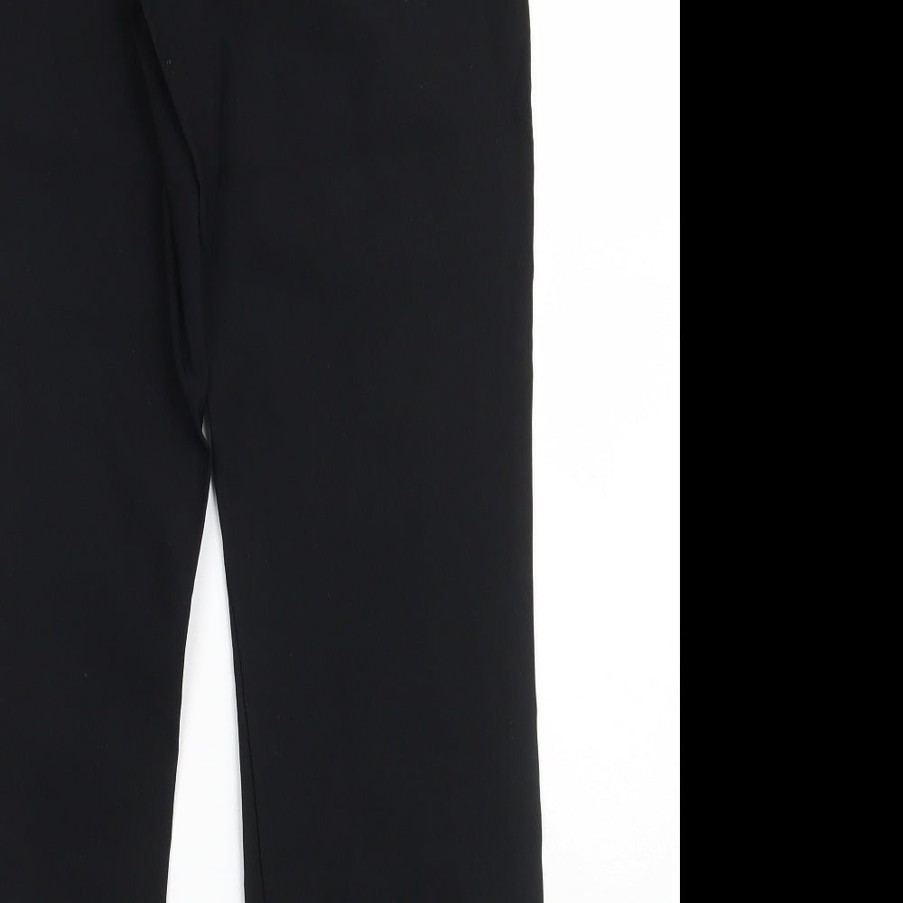 Mr. Max Fashions  Womens Black  Viscose Trousers  Size 12 L27 in Regular