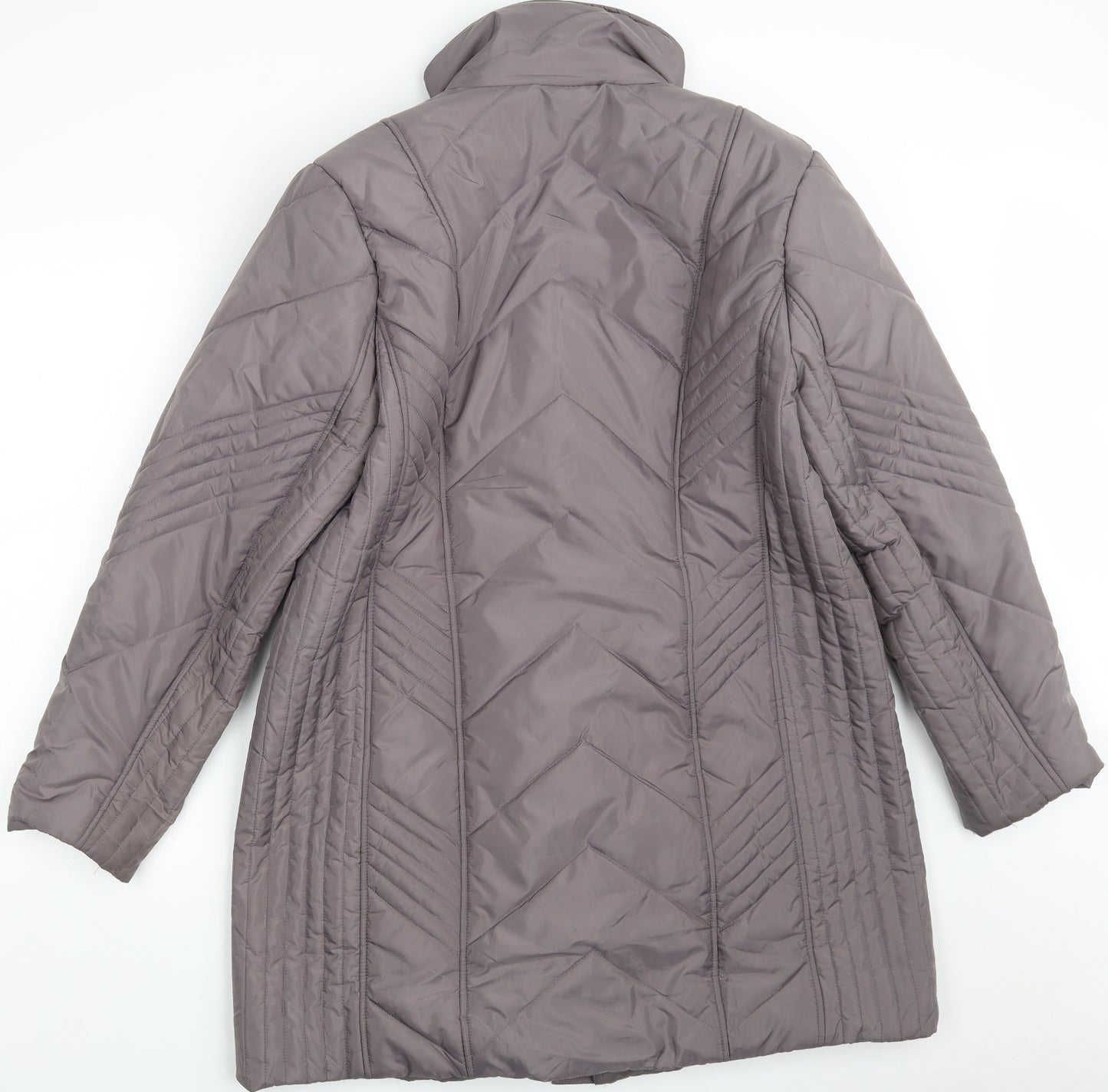 TIGI Womens Purple   Quilted Coat Size 18  Zip - Size 18-20