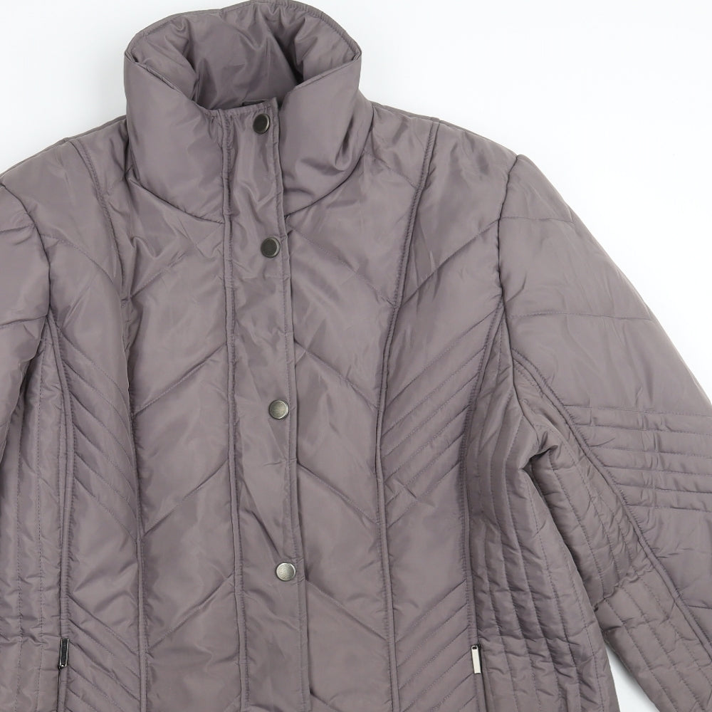 TIGI Womens Purple   Quilted Coat Size 18  Zip - Size 18-20