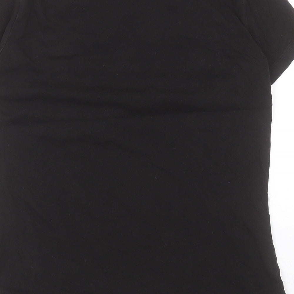 PUMA Womens Black  100% Cotton Basic T-Shirt Size S Round Neck