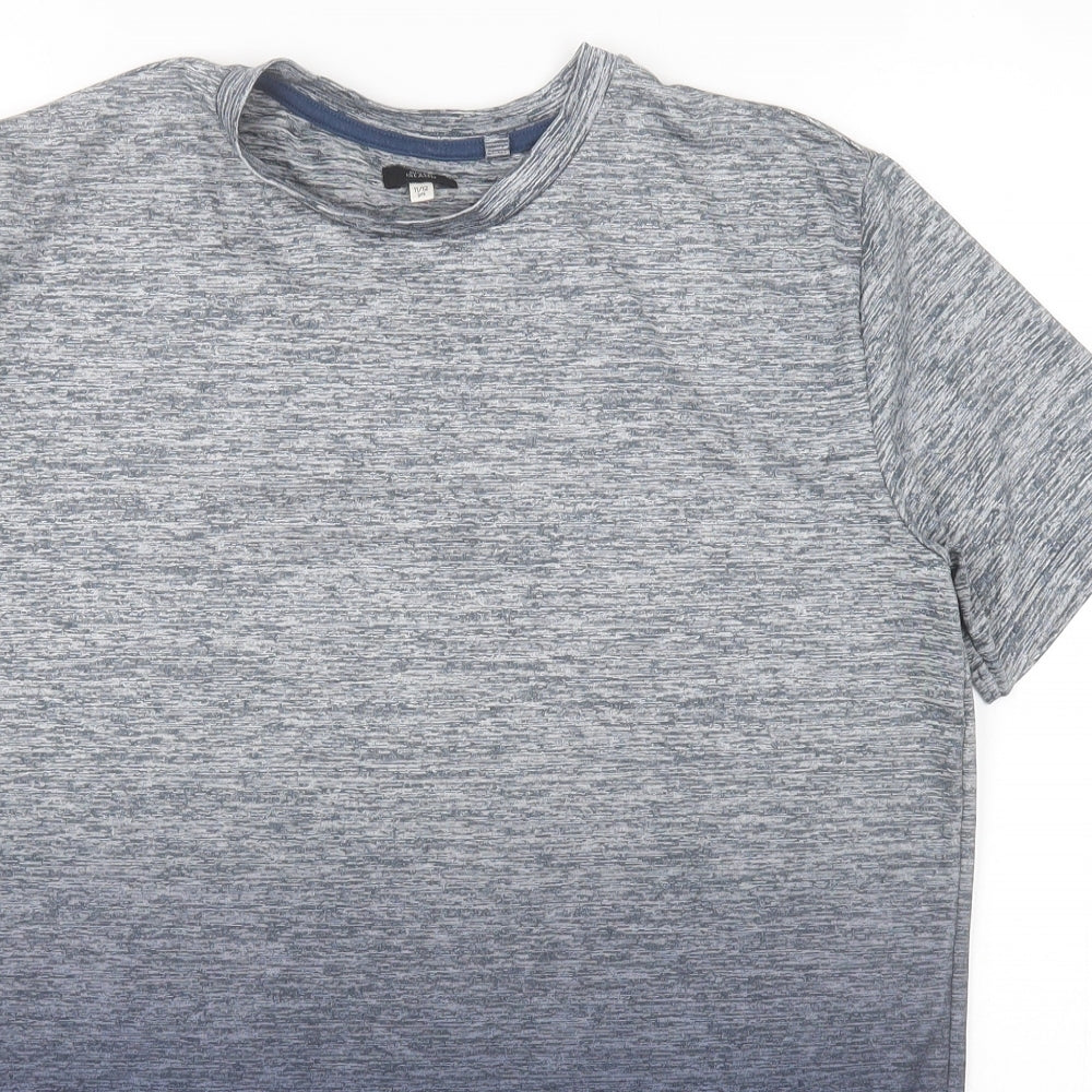 River Island Boys Grey  Polyester Basic T-Shirt Size 11-12 Years Round Neck Pullover - Ombre