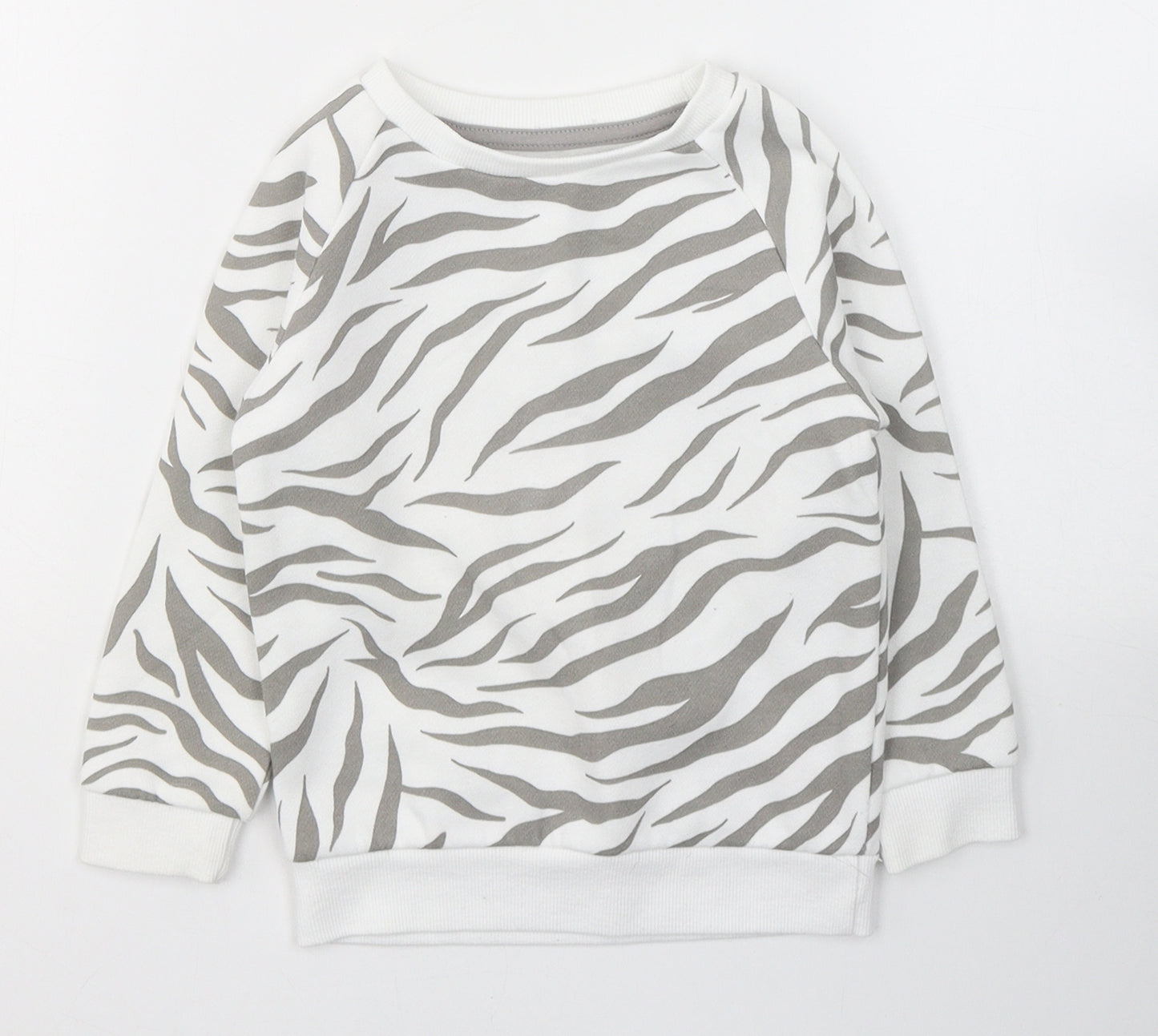 Primark Baby White Animal Print Cotton Pullover Jumper Size 18-24 Months  Pullover