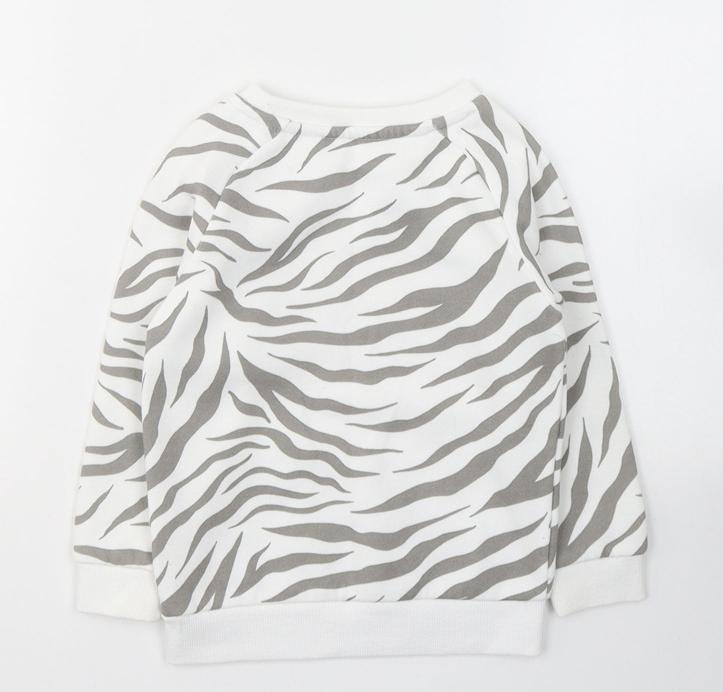 Primark Baby White Animal Print Cotton Pullover Jumper Size 18-24 Months  Pullover