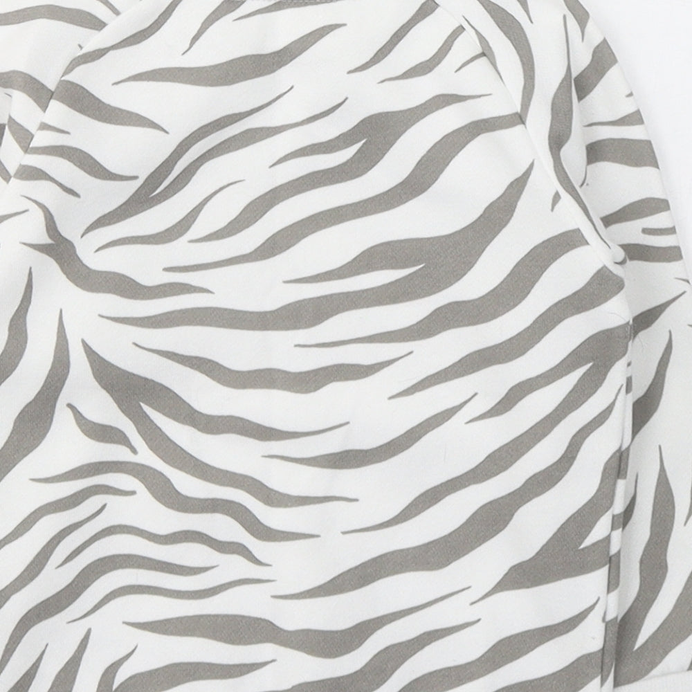 Primark Baby White Animal Print Cotton Pullover Jumper Size 18-24 Months  Pullover