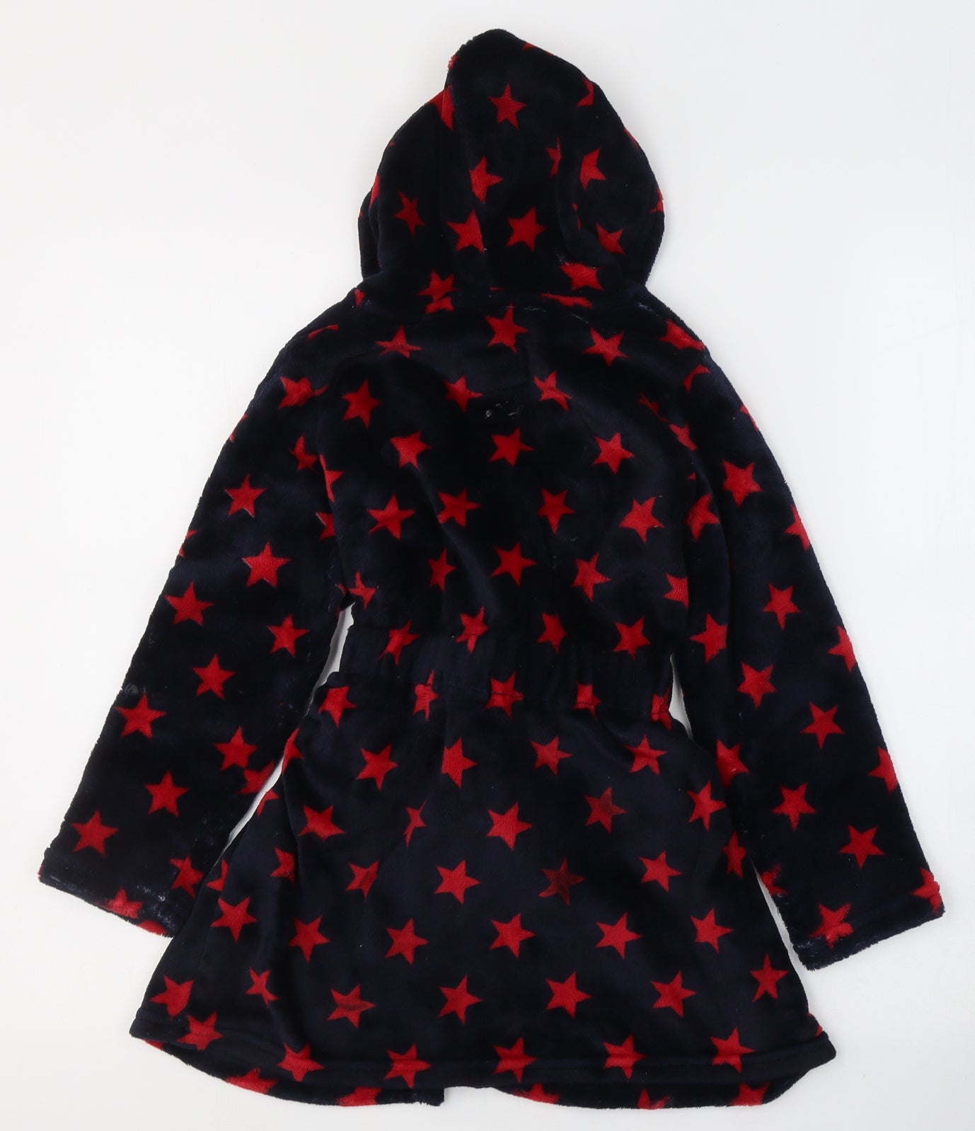 Primark Boys Black Geometric Polyester  Robe Size 4-5 Years  Tie