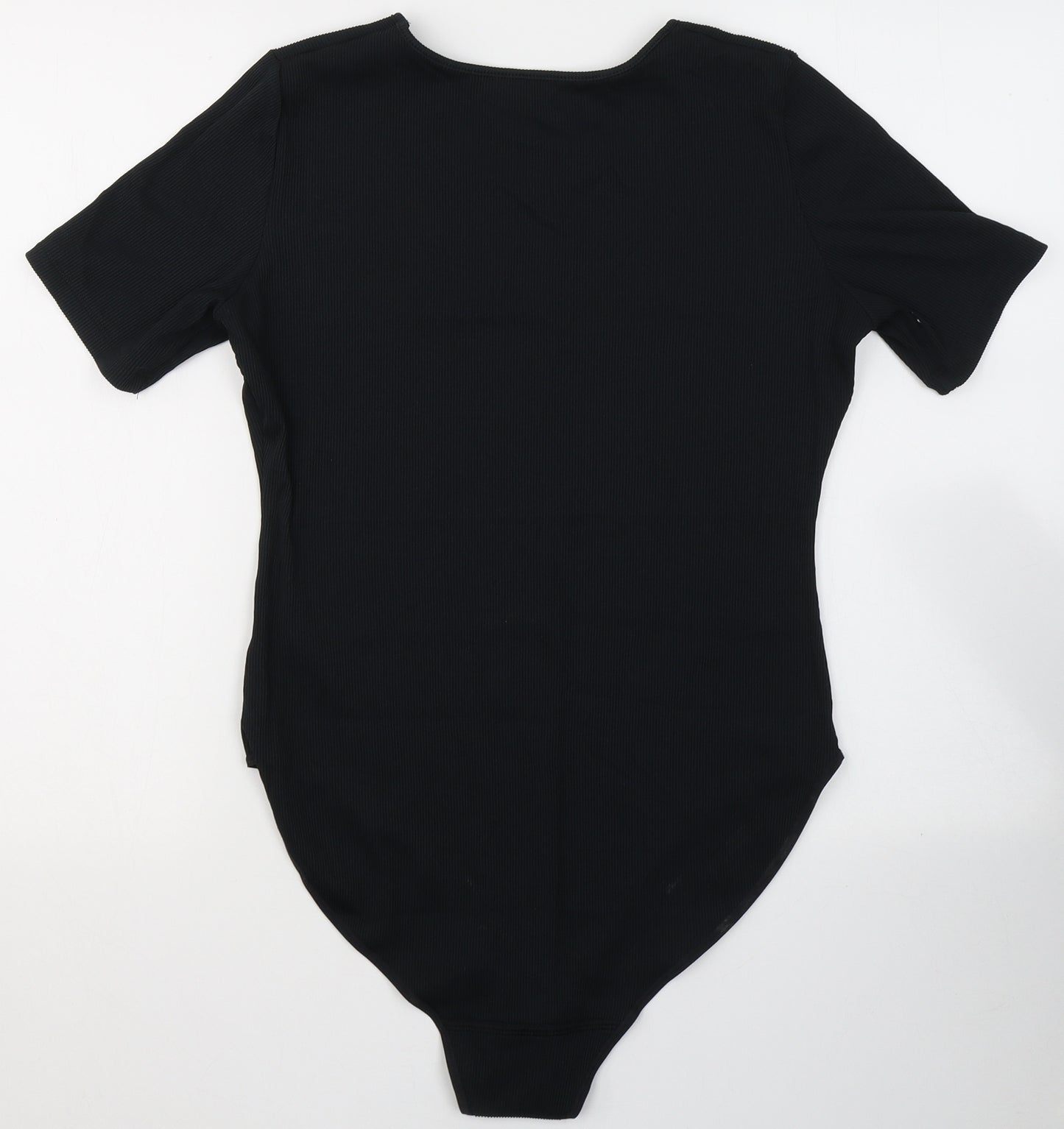 Marks and Spencer Womens Black  Nylon Bodysuit One-Piece Size 18  Button