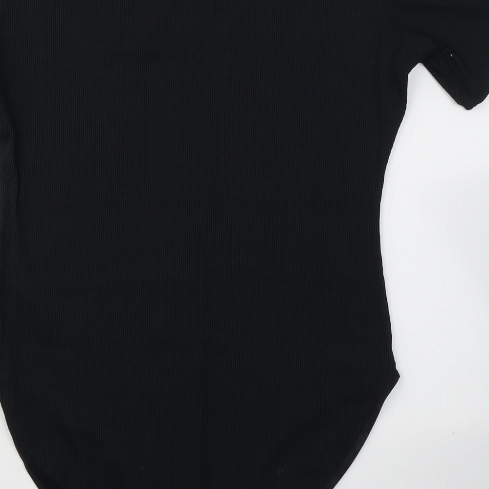 Marks and Spencer Womens Black  Nylon Bodysuit One-Piece Size 18  Button