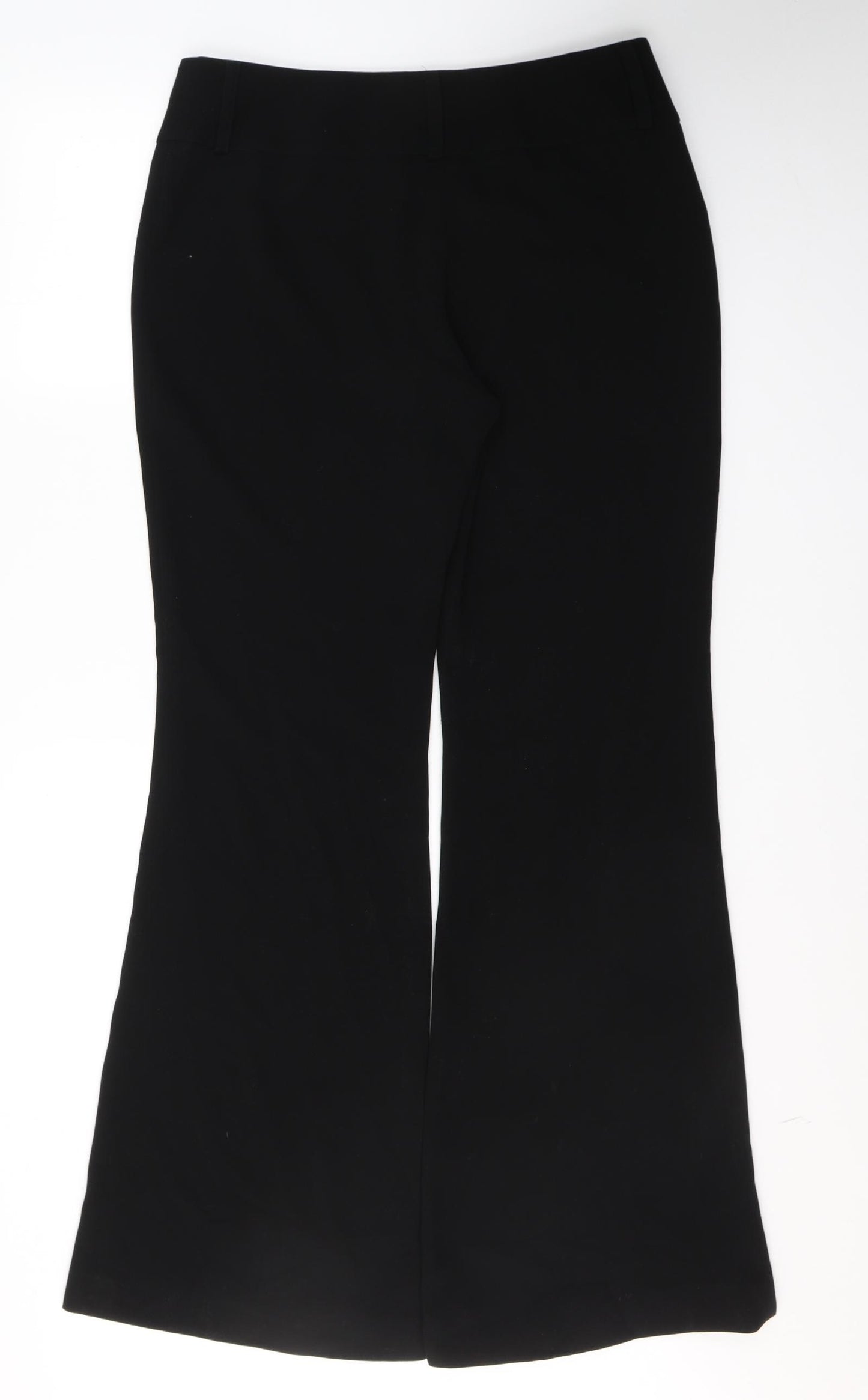 French Connection Womens Black  Polyester Trousers  Size 14 L32 in Regular Buckle