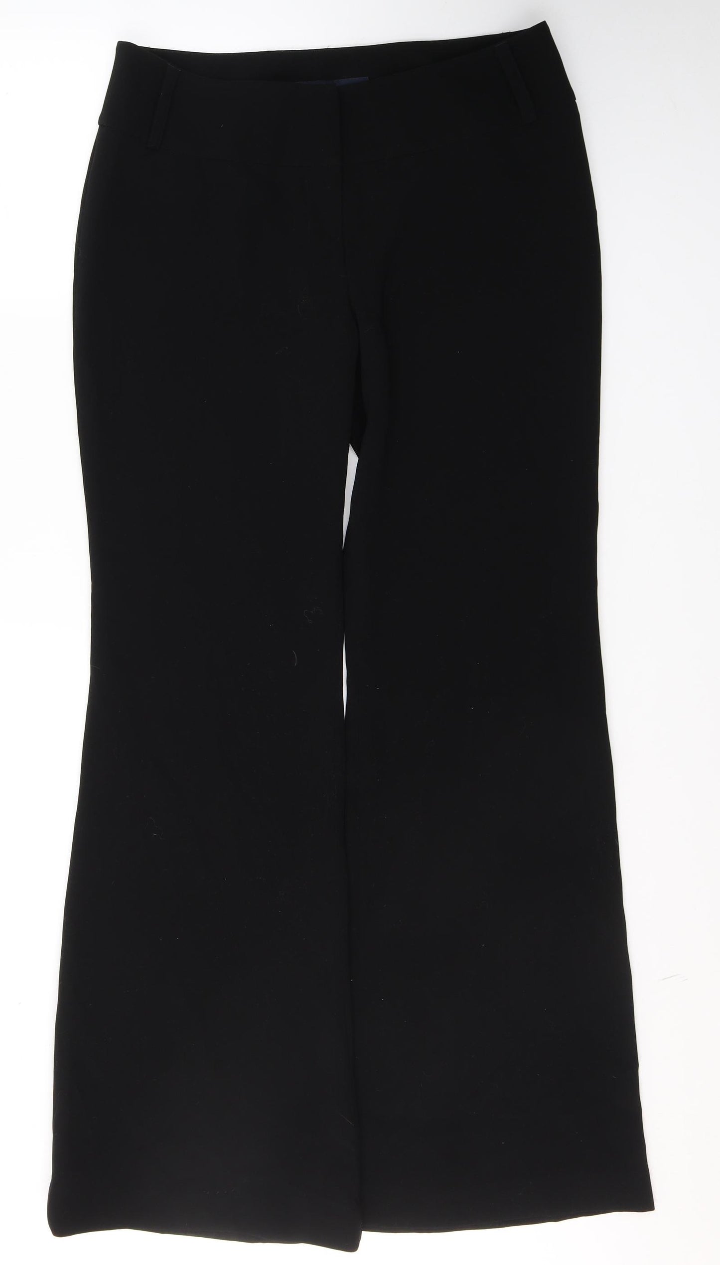 French Connection Womens Black  Polyester Trousers  Size 14 L32 in Regular Buckle